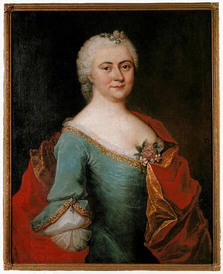 unknow artist Portrait of Luise Gottsched (Gottschedin) (1713-1762), German poet China oil painting art